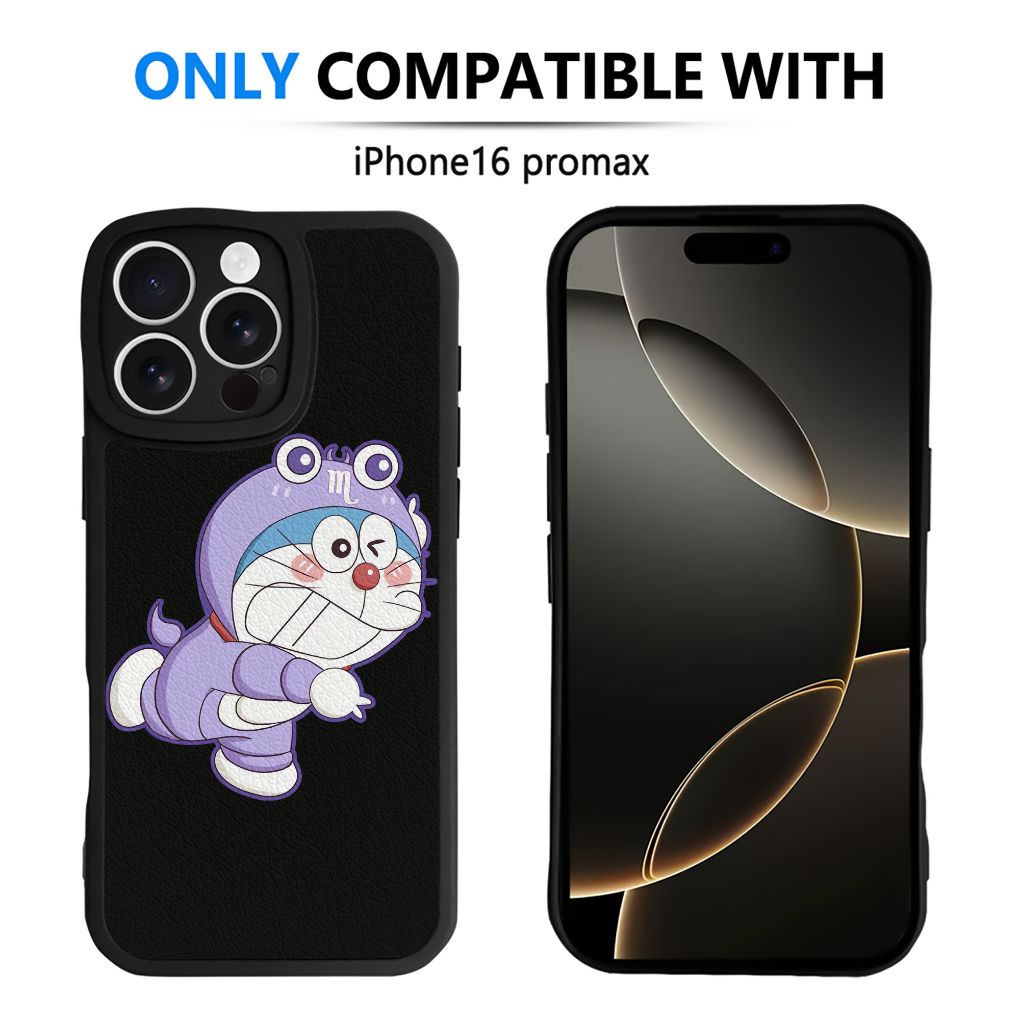 （画像用） ドラえもん Doraemon 【iPhone 16シリーズ対応】シリコンスマホケース（レザー調） 材質：シリコン